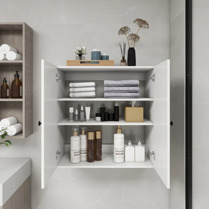C2 Closet Shelves for bathroom,Wooden Closet System Modular With 2 Doors Shelves Wall Mount Organizer Modern Shelving for Walk in Closet Organization Bedroom Built in Clothes Storage 31.49&
